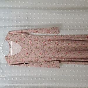 Mauve floral maxi dress.